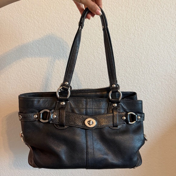 Coach | Y2K Carly Satchel Black Harness Bag - Picture 1 of 9